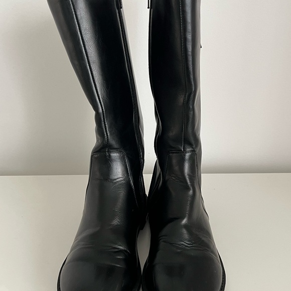 Girls Black Fashion Boots Size:4 - Picture 4 of 5